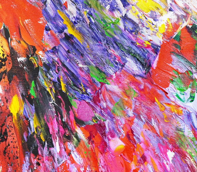 Detail des abstrakten Gemäldes im Großformat vom Kunstmaler Peter Nottrott