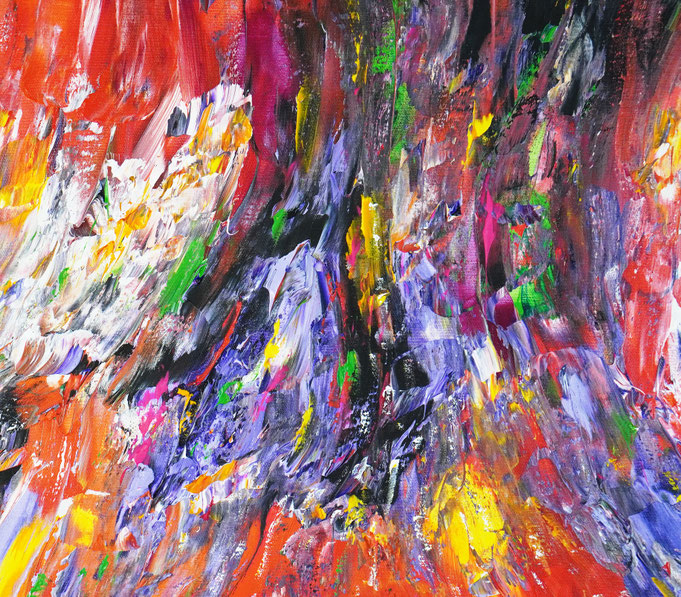 Detail des abstrakten Gemäldes im Großformat vom Kunstmaler Peter Nottrott