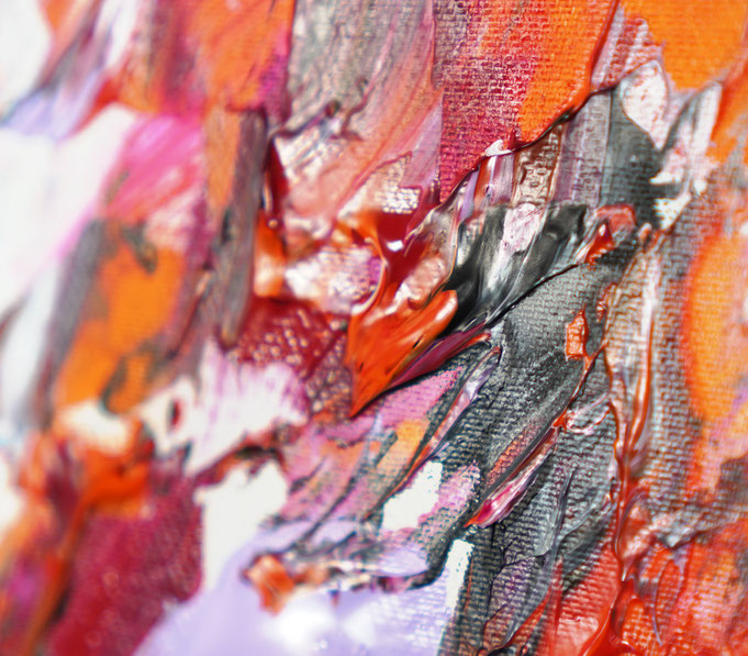 Detail des abstrakten Gemäldes im Großformat vom Kunstmaler Peter Nottrott