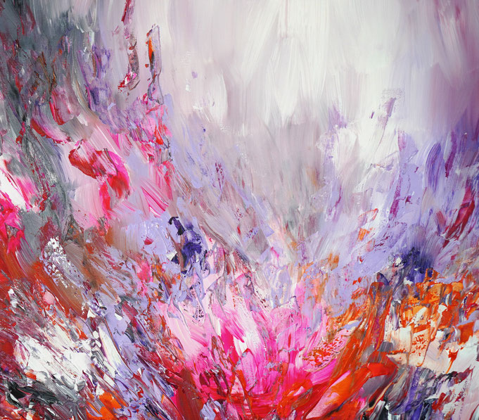 Detail des abstrakten Gemäldes im Großformat vom Kunstmaler Peter Nottrott