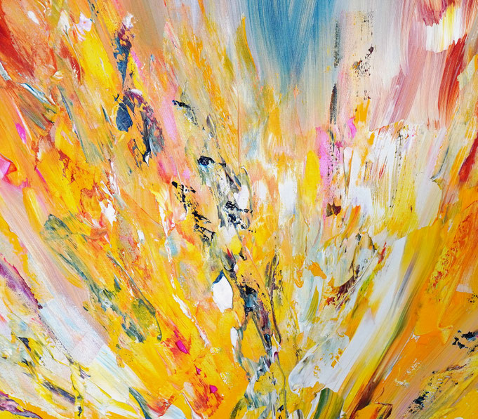 Detail des abstrakten, großen Gemäldes