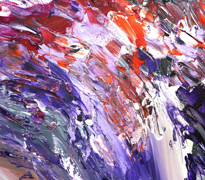 Detail des abstrakten Gemäldes im Großformat vom Kunstmaler Peter Nottrott