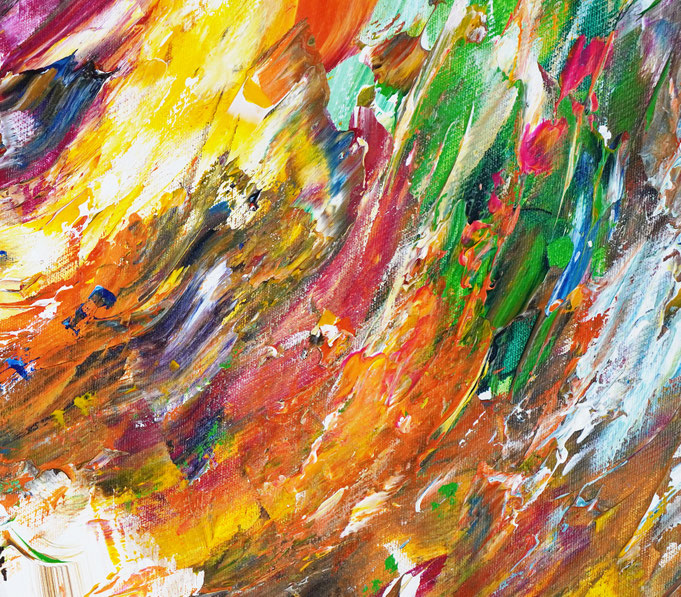 Detail des abstrakten, großen Gemäldes