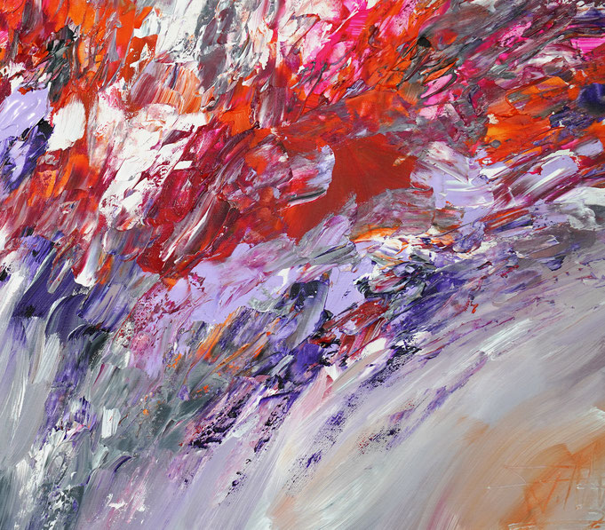 Detail des abstrakten Gemäldes im Großformat vom Kunstmaler Peter Nottrott