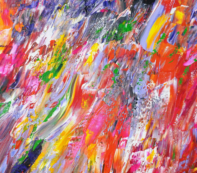 Detail des abstrakten Gemäldes im Großformat vom Kunstmaler Peter Nottrott