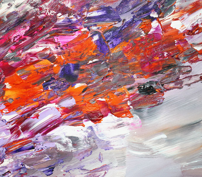 Detail des abstrakten Gemäldes im Großformat vom Kunstmaler Peter Nottrott