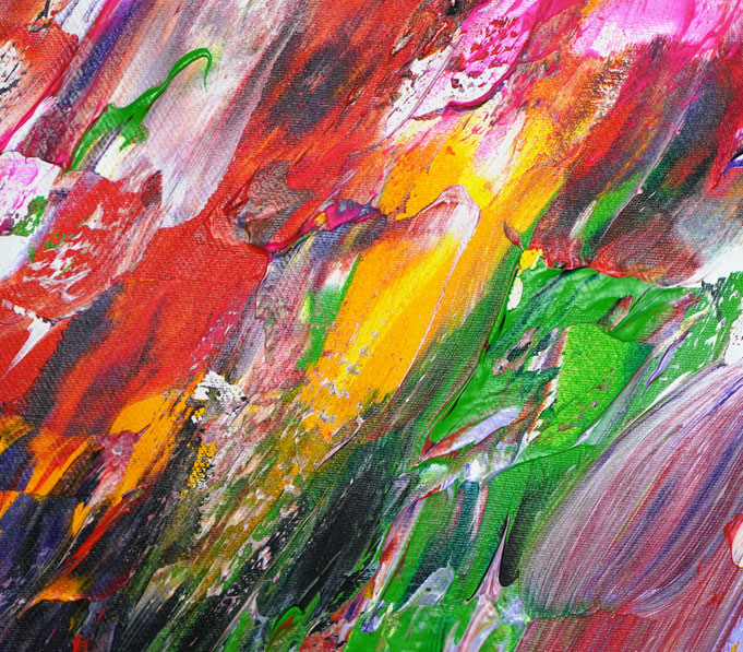 Detail des abstrakten Gemäldes im Großformat vom Kunstmaler Peter Nottrott