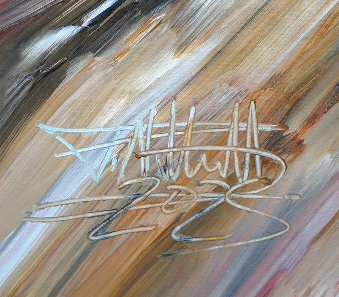 Detail des abstraktes Gemäldes im Großformat