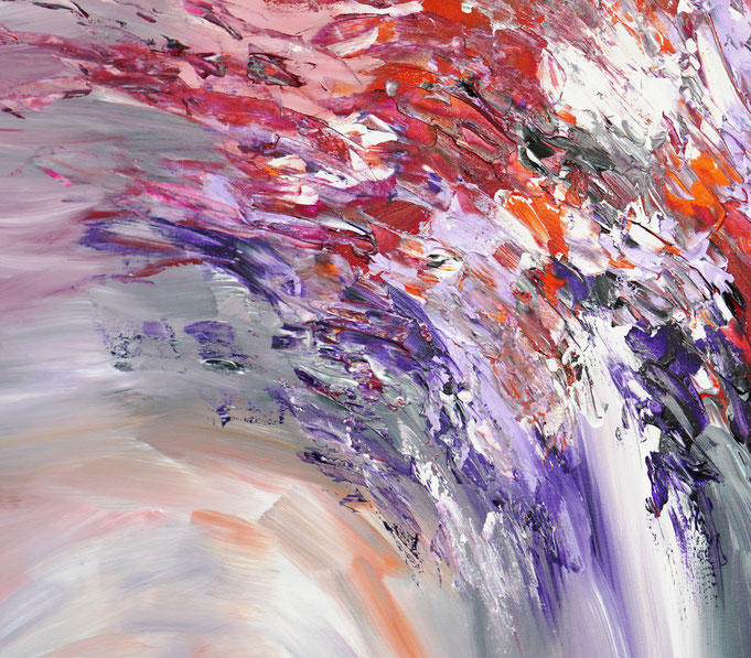 Detail des abstrakten Gemäldes im Großformat vom Kunstmaler Peter Nottrott