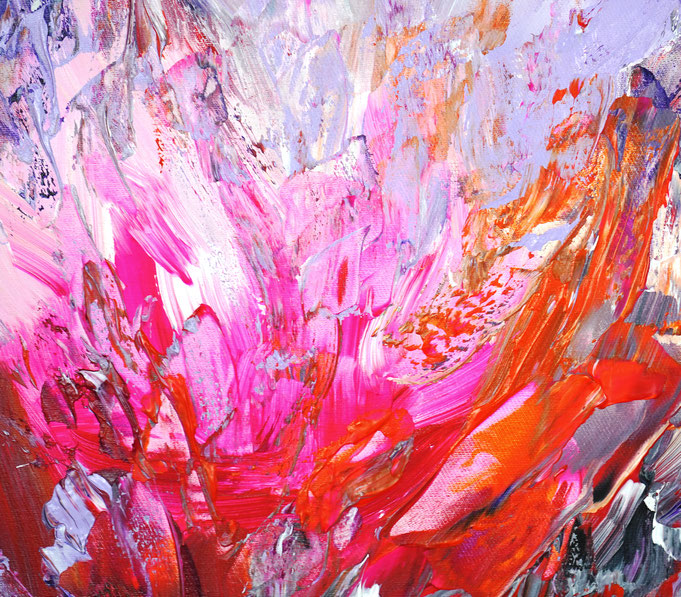 Detail des abstrakten Gemäldes im Großformat vom Kunstmaler Peter Nottrott