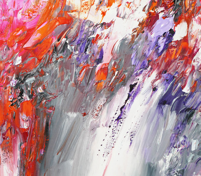 Detail des abstrakten Gemäldes im Großformat vom Kunstmaler Peter Nottrott