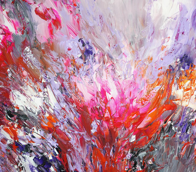 Detail des abstrakten Gemäldes im Großformat vom Kunstmaler Peter Nottrott