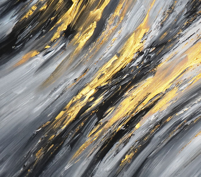 Detail des abstrakten Gemälde im großen Panoramaformat