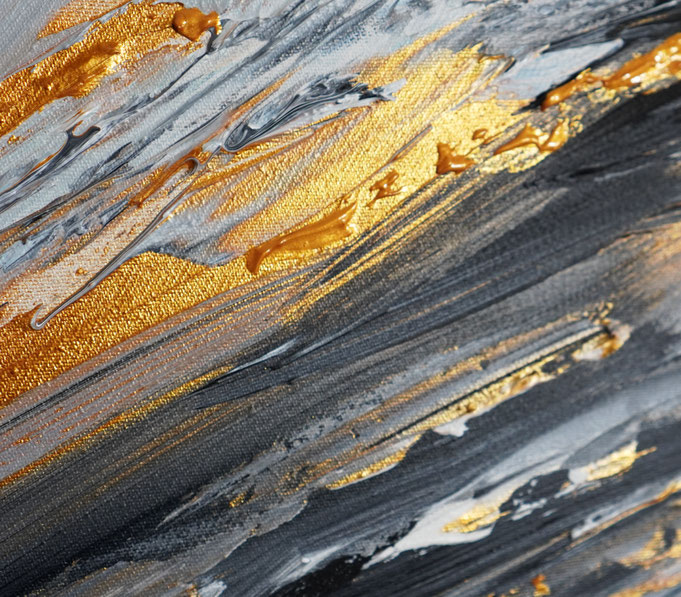 Detail des abstrakten Gemälde im großen Panoramaformat