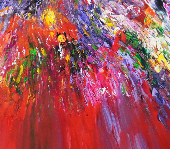 Detail des abstrakten Gemäldes im Großformat vom Kunstmaler Peter Nottrott
