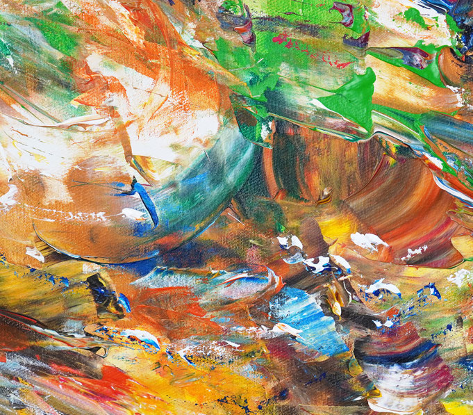 Detail des abstrakten, großen Gemäldes