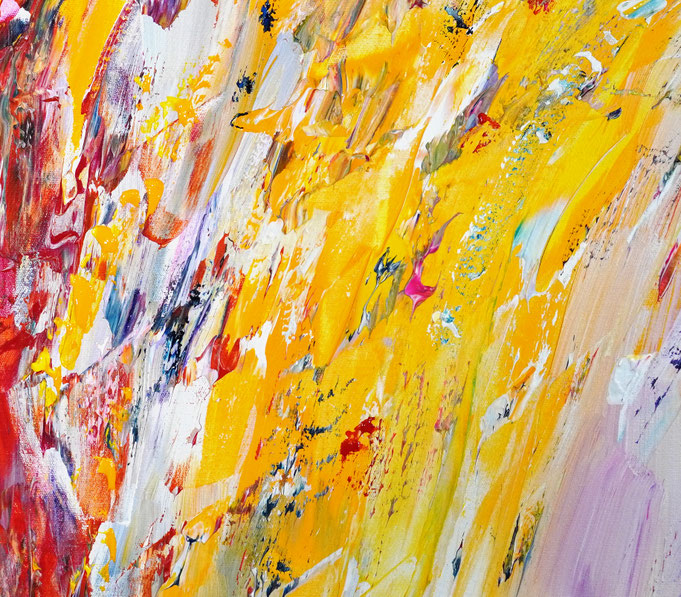 Detail des abstrakten, großen Gemäldes