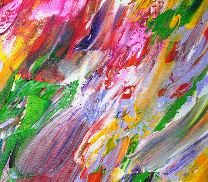 Detail des abstrakten Gemäldes im Großformat vom Kunstmaler Peter Nottrott