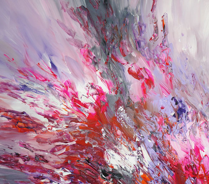 Detail des abstrakten Gemäldes im Großformat vom Kunstmaler Peter Nottrott