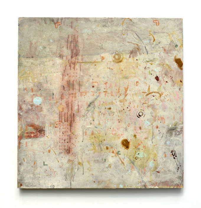 Untitled, acrylic & mixed media on custom mounted 1/8" birch plywood, 30"x 29", 2024