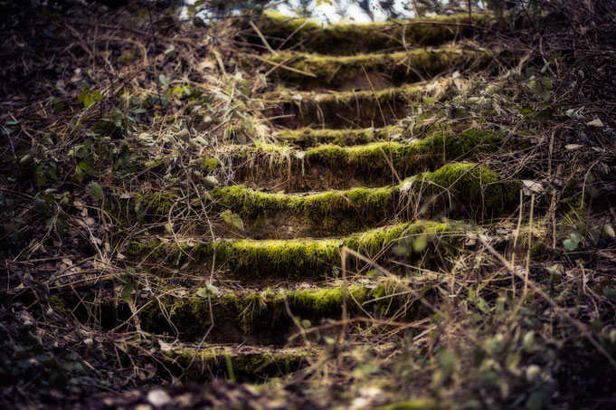 Treppe, wo früher die Soldaten lang gingen