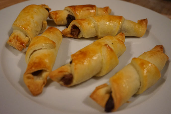 Rezept Schoko Croissants | aus selbstgemachtem Blaetterteig