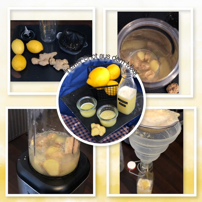 Ingwer Shot Rezept ohne Entsafter l Ingwer Shot Rezept mit Mixer