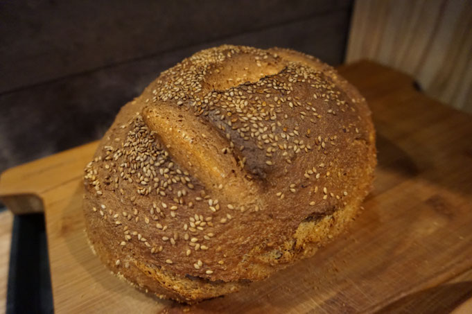 Rezept einfaches Dinkel Sesam Brot -Ekmek