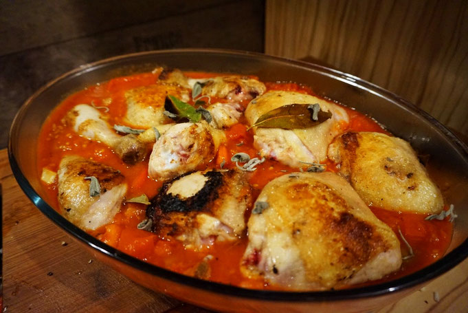 Pollo alla cacciatora a la Jamie Oliver | Haehnchenragout