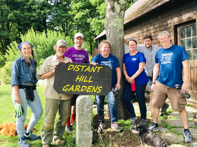 A big THANK YOU to the team of volunteers from the Savings Bank of Walpole who helped remove roots and rocks from the route of a new section of accessible trail at Distant Hill.