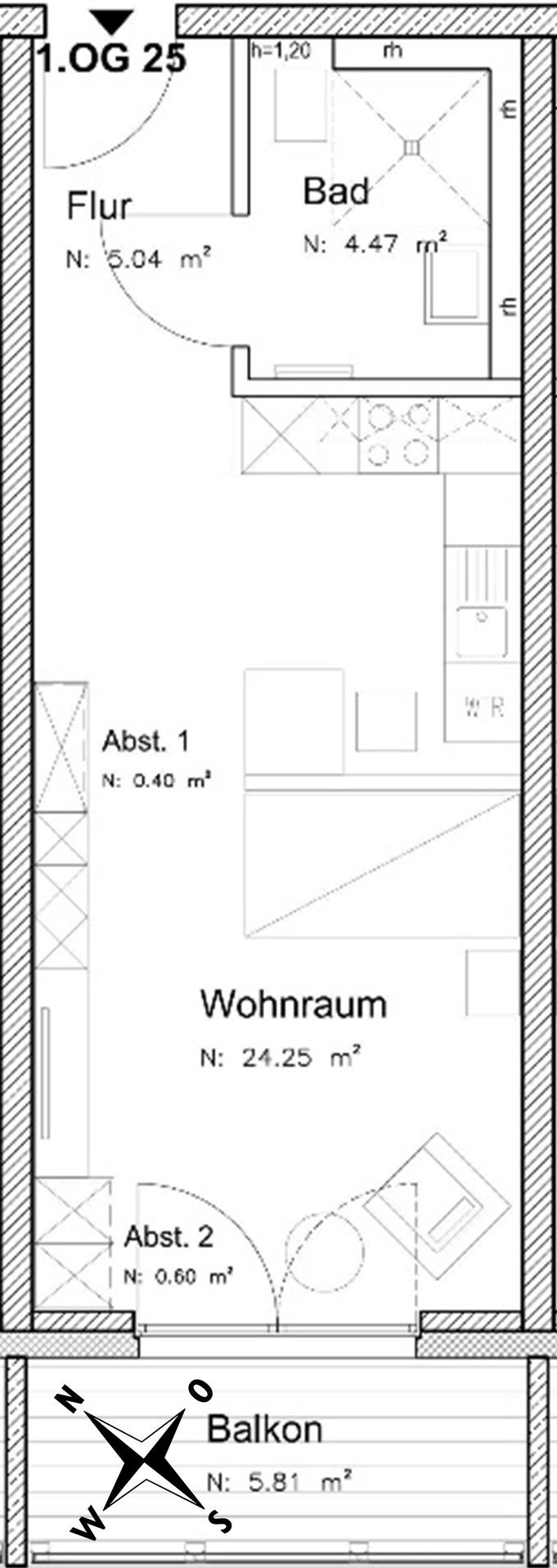 Grundriss Wohnung 47