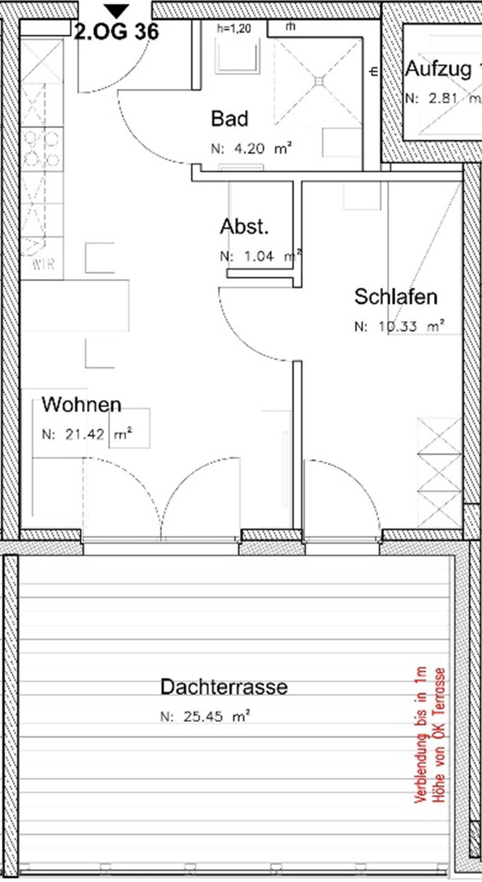 Grundriss Wohnung 36