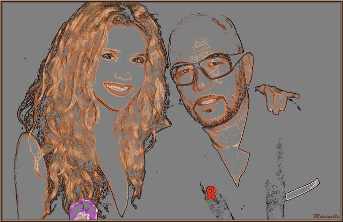 Julie Hantson Obispo et Pascal Obispo