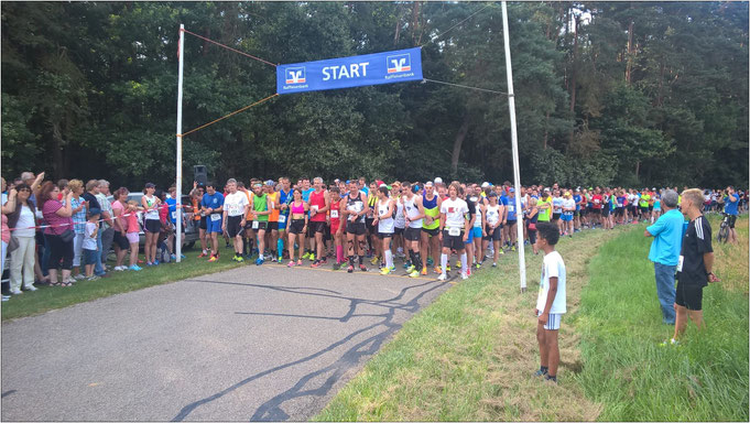 Kurz vor dem Halbmarathon-Start. Bildquelle: Altmühlseelauf Unterwurmbach (Facebookseite)