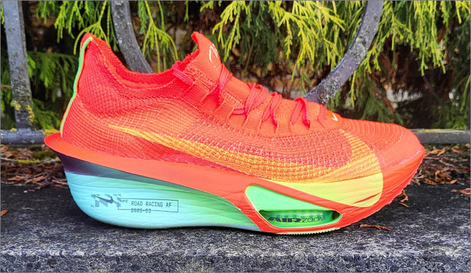Was hat der 'Alphafly 3' von Nike auf dem Kasten?