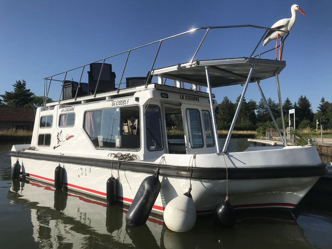 bateau peniche la cigogne vnf steinbourg espade 850 fly fibre verre port renovation restauration