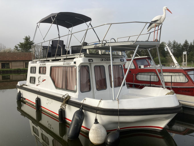 peniche la cigogne espade 850 fly les canelous steinbourg port vnf bateau