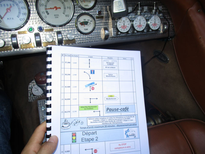 Roadbook Acasienne rallye VHC course