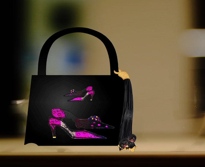 Roland Carlos, Women handbag " Dreaming Shoes "