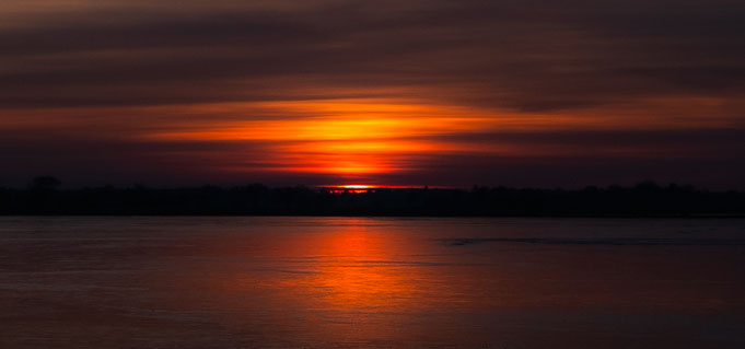 Sonnenuntergang über dem Eis der Wischen    21.01.2026