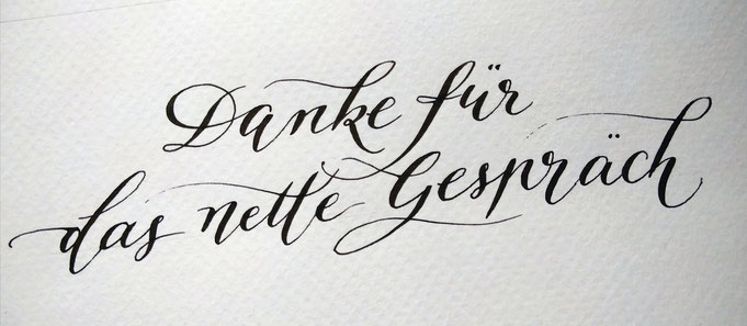 Spitzfeder Kalligrafie Anglaise Copperplate Faux calligraphy