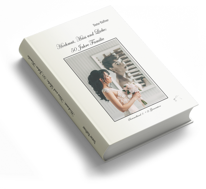 Fotomontage des Hardcover-Titels Hochmut, Hass und Liebe Sammelband