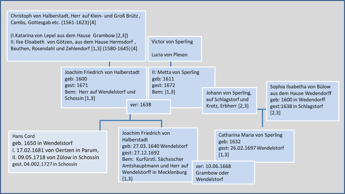 Stammbaum der Familie Joachim Friedrich und Catharina Maria von Halberstadt [9]
