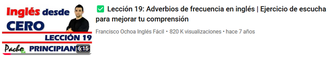 Lección 19: Adverbios de frecuencia en inglés | Ejercicio de escucha para mejorar tu comprensión