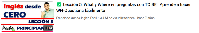 Lección 5: What y Where en preguntas con TO BE | Aprende a hacer WH-Questions fácilmente