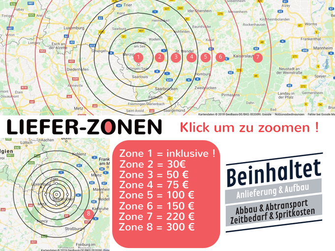 Lieferung & Dienstleistung - Zonen