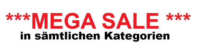 Mega Sale Angebote finden Sie in den einzelnen Kategorien und hier: