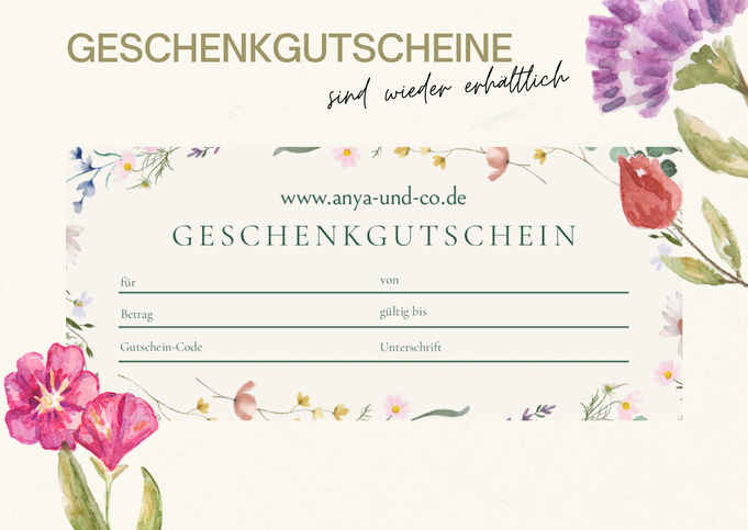 Geschenkgutscheine für Anya & Co. - Schönes für den Hund