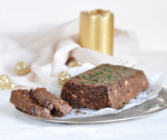 Hüttenkäse-Braten, vegetarische Weihnachten, Thermomix