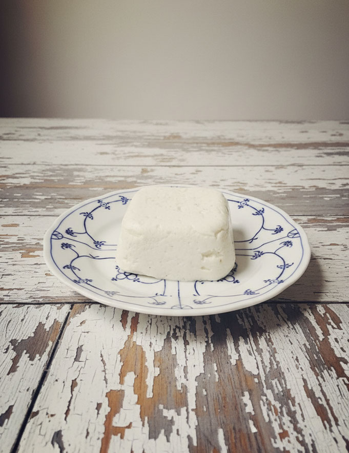 Mozzarella vegan, Mozzarella Thermomix, Mozzarella Flohsamenschalen